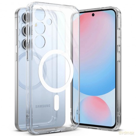 Etui Ringke Fusion MagSafe na Samsung Galaxy S24 FE - przezroczyste