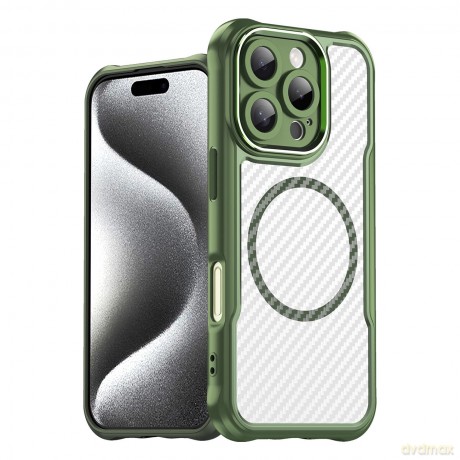 Etui silikonowe Leading Series MagSafe do iPhone 16 Pro - zielone