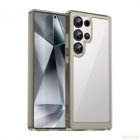 Etui silikonowe Outer Space Case z żelową ramką do Samsung Galaxy S25 Ultra - przezroczysto-czarne