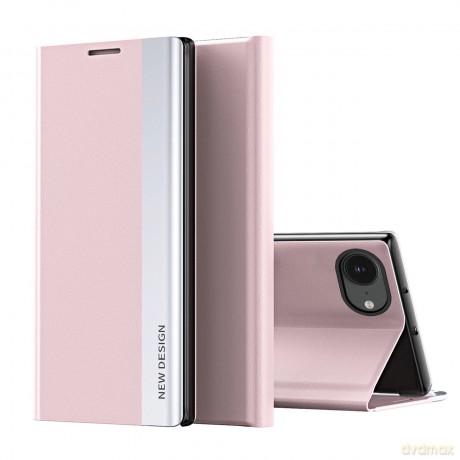 Etui Sleep Case Pro na iPhone 16e z klapką i podstawką - różowe