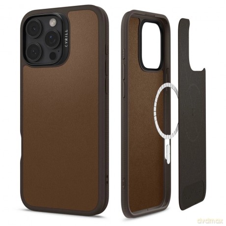 Etui Spigen Cyrill Kajuk Mag na iPhone 16 Pro Max - brązowe