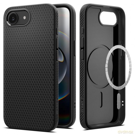 Etui Spigen Liquid Air Mag MagSafe na iPhone 16e - czarny mat