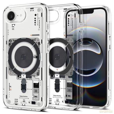 Etui Spigen Ultra Hybrid MagSafe na iPhone 16e Neo One - przezroczyste