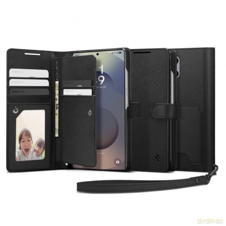 Etui Spigen Wallet "S" na Samsung Galaxy S25 Ultra - czarne