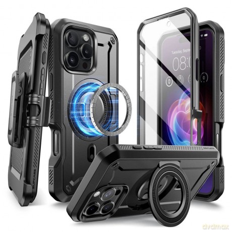 Etui Supcase UB Pro Mag MagSafe na iPhone 16 Pro - czarne