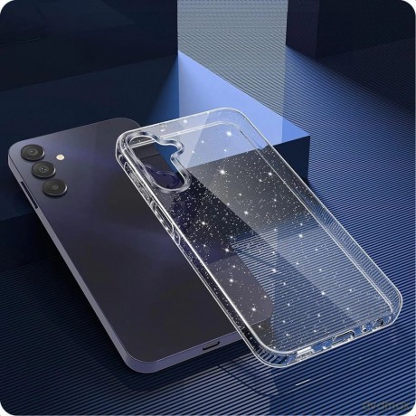 Etui Tech-Protect FlexAir na Samsung Galaxy A56 5G - przezroczysto-brokatowe
