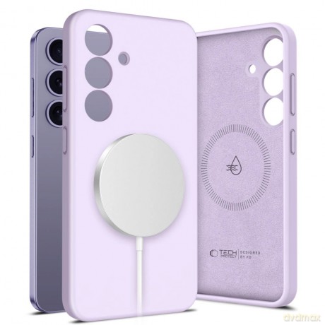 Etui Tech-Protect Liquid Silicone MagSafe na Samsung Galaxy S25+ - różowe