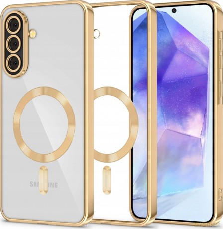 Etui Tech-Protect MagFlex MagSafe na Samsung Galaxy A56 5G - przezroczysto-złote
