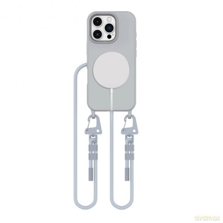 Etui Tech-Protect MagNecklace MagSafe ze smyczą na iPhone 16 Pro - szare