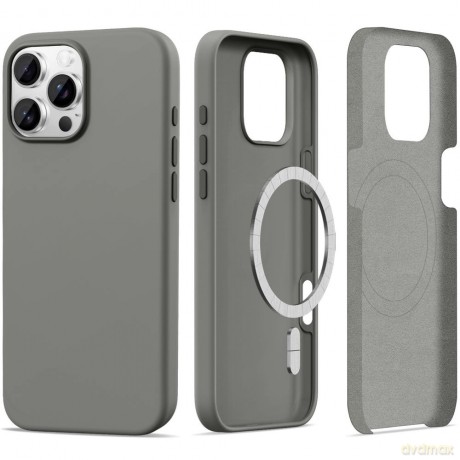 Etui Tech-Protect Silicone MagSafe na iPhone 16 Pro Max - szare