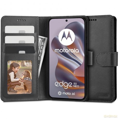 Etui Tech-Protect Wallet na Motorola EDGE 50 NEO - czarne