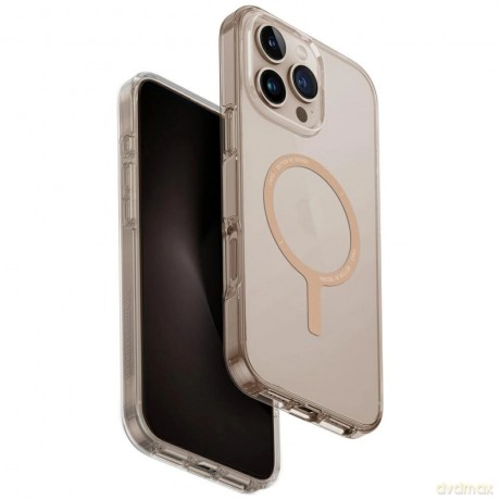 Etui UNIQ Clario Magclick Charging na iPhone 16 Pro Max - przezroczysto-złote