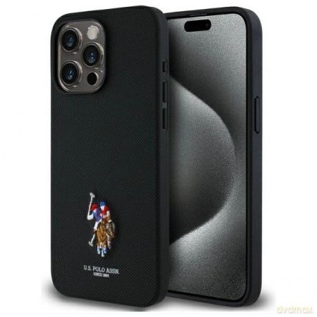Etui US Polo Embroidered DH Color na iPhone 15 Pro Max 6,7" - czarne