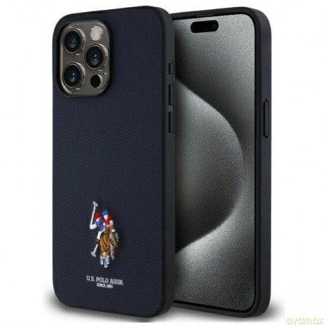Etui US Polo Embroidered DH Color na iPhone 15 Pro Max 6,7" - granatowe