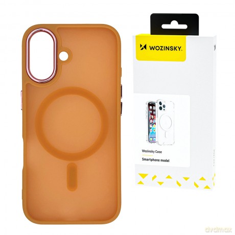 Etui Wozinsky Fashion Case MagSafe na Samsung Galaxy S25 - pomarańczowe