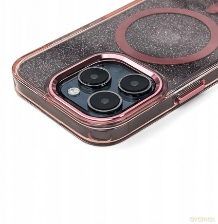 Etui Wozinsky Glitter Case na Samsung Galaxy S25 - różowe z brokatem