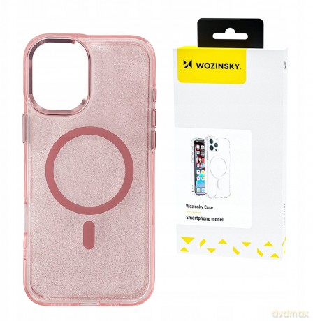 Etui Wozinsky Glitter Case na Samsung Galaxy S25 - różowe z brokatem