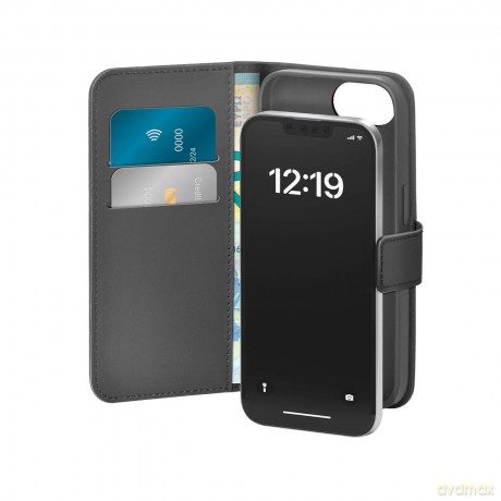 Etui z ekoskóry Puro Booklet Case z klapką i portfelem do iPhone 16e - czarne