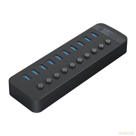 Hub Orico CT2U3-10AB 10x USB-A 3.0 z włącznikami - czarny