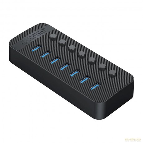 Hub Orico CT2U3-7AB 7x USB-A 3.0 z włącznikami - czarny