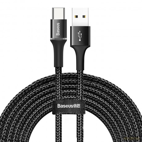 Kabel Baseus Halo USB-A - USB-C 2A 3m - czarny