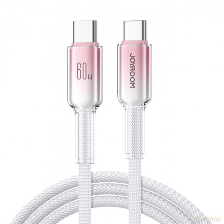 Kabel Joyroom S-A42 Crystal-Clear Series 60W USB-C - USB-C 1,2m - biały