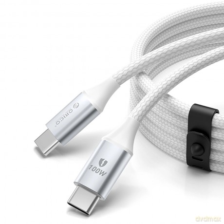 Kabel Orico CDX 100W 5A Power Delivery USB-C - USB-C 1m - biały