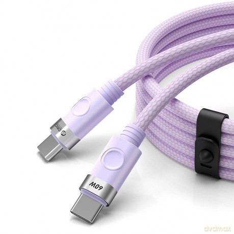 Kabel Orico CDX 60W 3A Power Delivery USB-C - USB-C 1m - fioletowy