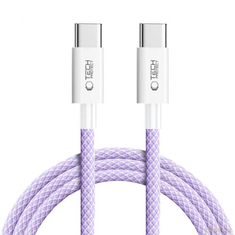 Kabel Tech-Protect Ultraboost Lite USB-C PD60W/3A 2m - fioletowy