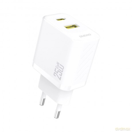 Ładowarka Dudao A26T GaN 25W USB-A, USB-C - biała