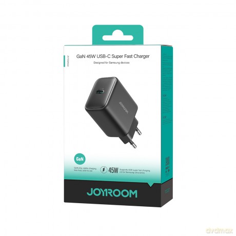 Ładowarka sieciowa Joyroom JR-TCG13 45W GaN do Samsung Ultra - czarna