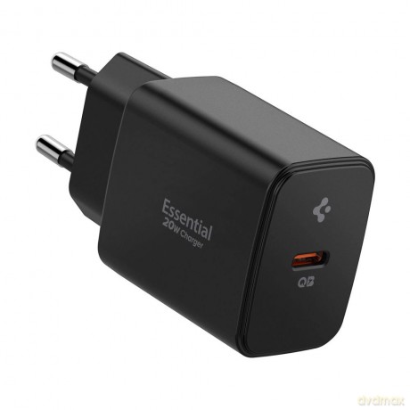Ładowarka sieciowa Spigen Essential EE201EU USB-C 20W - czarna