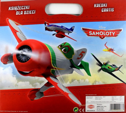 Zestaw książek z kredkami - Samoloty [KSIĄŻKA]