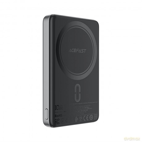 Powerbank Acefast M12-10000 PD20W ultra-cienki, zgodny z MagSafe - czarny