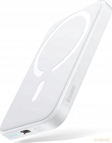 Powerbank Baseus Magnetic Mini Air PPCXM06A 6000mAh 20W z kablem Simple Series USB-C - biały