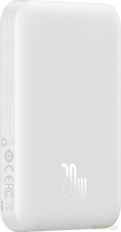 Powerbank Baseus Magnetic Mini Air PPCXM06A 6000mAh 20W z kablem Simple Series USB-C - biały