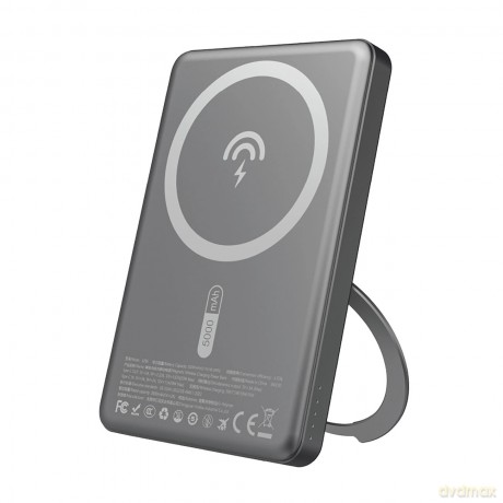 Powerbank Dudao K28S 20W PD 5000mAh z MagSafe i podstawką - szary
