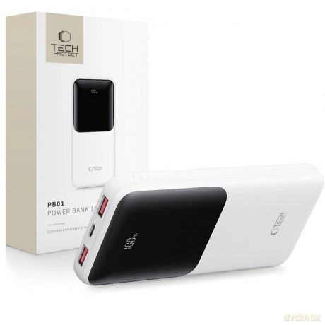 Powerbank Tech-Protect PB01 10000mAh 22.5W - biały