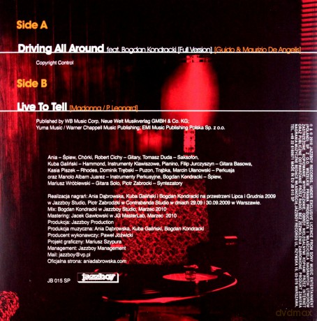 Ania Dąbrowska: Driving All Around Feat. Bogdan Kondracki (Single) [WINYL]
