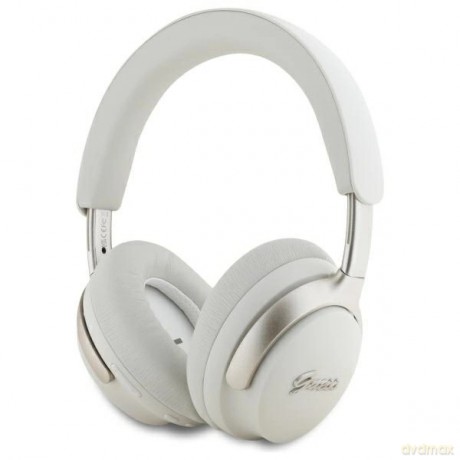 Słuchawki nauszne Bluetooth Guess Metal Script Logo ANC - beżowe