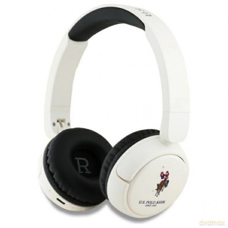 Słuchawki nauszne Bluetooth US Polo DH Color Logo - białe
