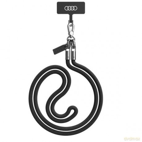 Smycz Audi Crossbody uniwersalna 120cm x 6mm - czarna