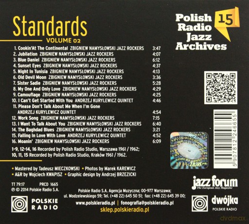 Standards Vol. 2 - Polish Radio Jazz Archives Vol. 15 [CD]