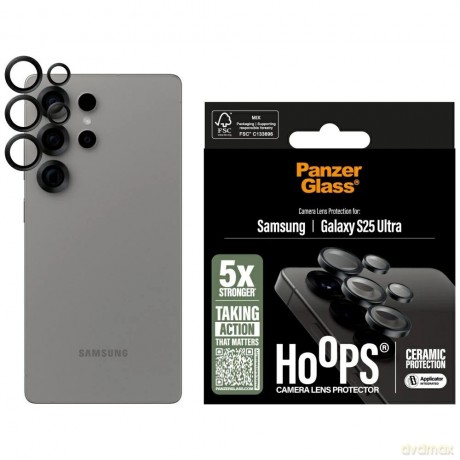 Szkło ceramiczne na obiektyw PanzerGlass Hoops Lens Protector do Samsung Galaxy S25 Ultra