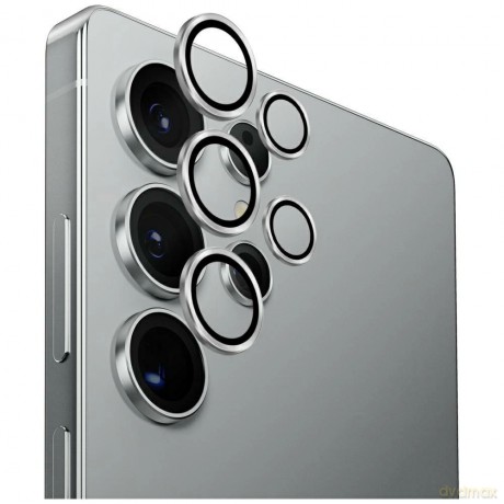 Szkło na obiektyw aparatu UNIQ Optix Aluminium Camera Lens do Samsung Galaxy S25 Ultra - srebrne