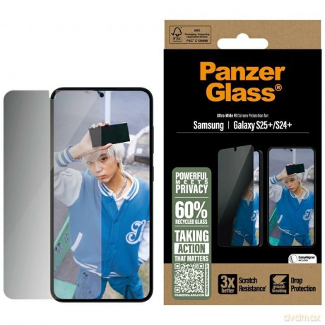 Szkło prywatyzujące PanzerGlass Ultra-Wide Fit do Samsung Galaxy S25+