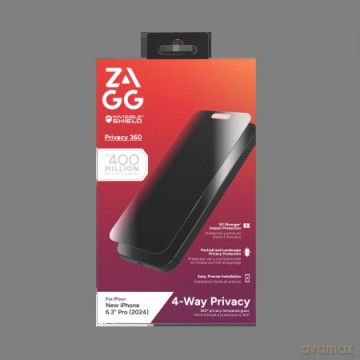 Szkło prywatyzujące ZAGG InvisibleShield Glass Elite Privacy 360 na iPhone 16 Pro