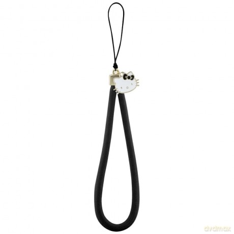 Zawieszka na telefon Hello Kitty Nylon Cord Kitty Head - czarna
