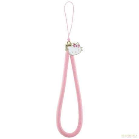 Zawieszka na telefon Hello Kitty Nylon Cord Kitty Head - różowa