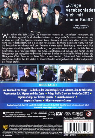 Fringe: Na granicy światów Sezon 5 [4DVD]